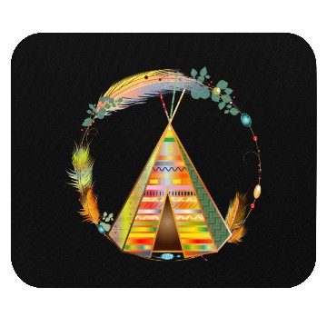 Discover fantastically beautiful colorful tipi tent Mouse Pads