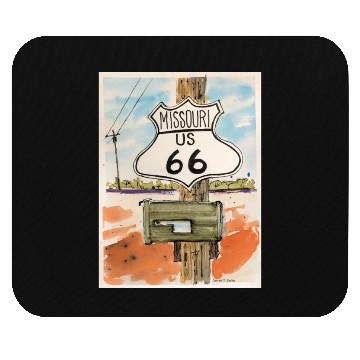 Discover Missouri Route 66 Sign Mouse Pads