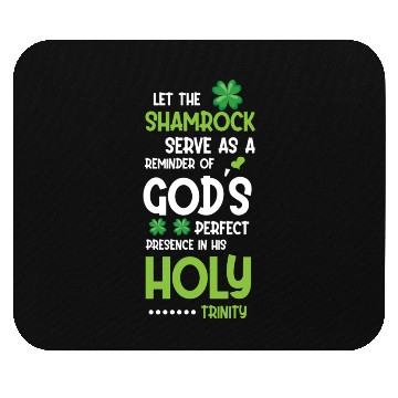 Discover Christian Saint Patricks Day Holy Trinity Shamrock Mouse Pads