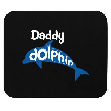 Discover Daddy Dolphin Mouse Pads