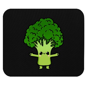 Discover Kawaii Broccoli For Broccoli Lover Mouse Pads