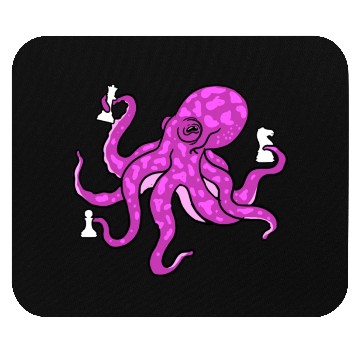Discover Octopus Playing Chess for Octopus Lover Mouse Pads
