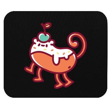 Discover Orange Monster Monkey Party Mouse Pads