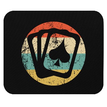 Discover Playing Cards Spades Icon Retro Poker Mouse Pads