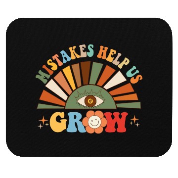 Discover Mistakes Help Us Grow Groovy Growth Mind Mindset Mouse Pads