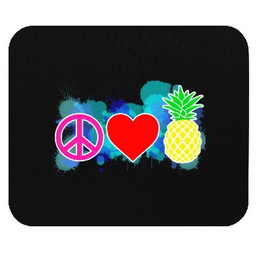 Discover peace love pineapple Mouse Pads