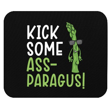 Discover Kick Some Ass-paragus Asparagus Vegetable Vegan Mouse Pads