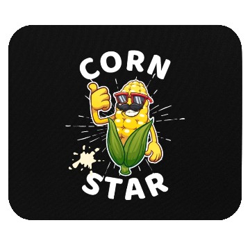 Discover Funny Corn Star Sunglasses Mustache big Postal Service Mouse Pads