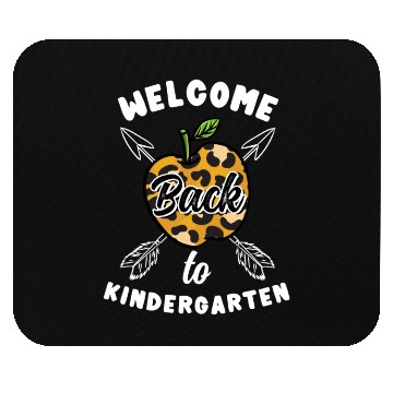 Discover Welcome Back To Kindergarten Leopard Print Mouse Pads
