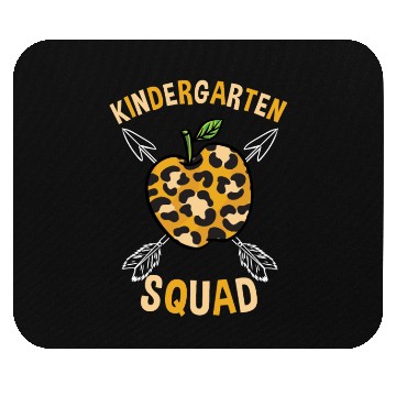 Discover Kindergarten Back To School Squad Leopard Print Mouse Pads