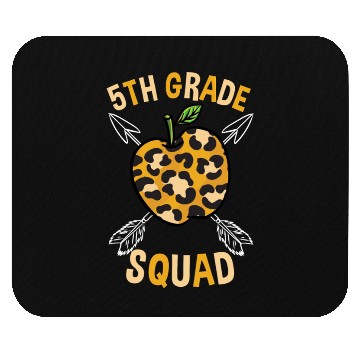 Discover 5th Grade Back To School Squad Leopard Print Mouse Pads