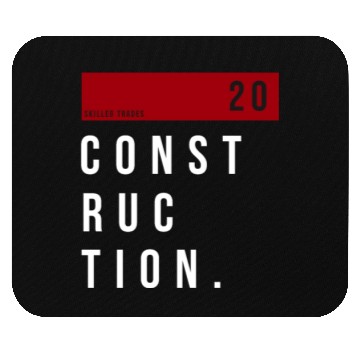 Discover Tradesman Construction Badge Mouse Pads