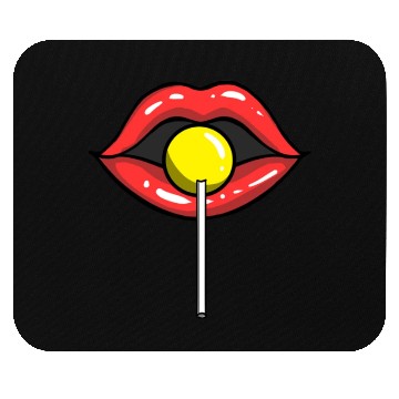 Discover Red Lips Lollipop for Lollipop Lover Mouse Pads