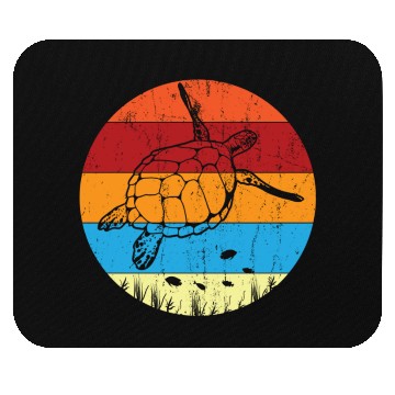 Discover Retro Sea Turtle For Turtle Lover Mouse Pads