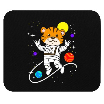Discover Tiger in Space for Space Lover Mouse Pads