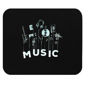 Discover Musical Notes Vinyl Guitar Music Lover Mouse Pads