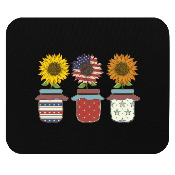 Discover Sunflower American Flowers Women Patriotic Mom Mouse Pads