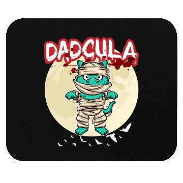 Discover Dadcula Dracula Vampire Dad Funny Halloween Party Mouse Pads