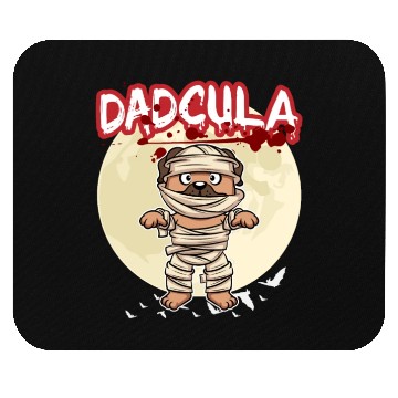 Discover Dadcula Dracula Vampire Dad Funny Halloween Party Mouse Pads