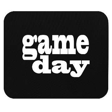 Discover Game Day - white letters Mouse Pads