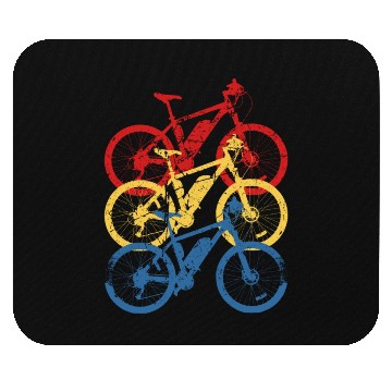 Discover Cyclist Funny Vintage Bicycle Cyclist Mouse Pads