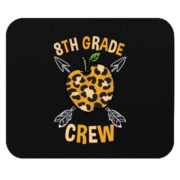 Discover 8th Grade Back To School Crew Leopard Print Mouse Pads