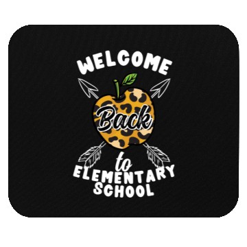 Discover Welcome Back To Elementary School Leopard Print Mouse Pads