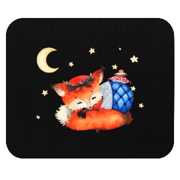 Discover Little Sleeping Fox Mouse Pads