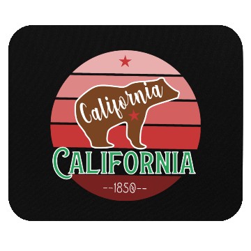 Discover California Bear Flag Mouse Pads