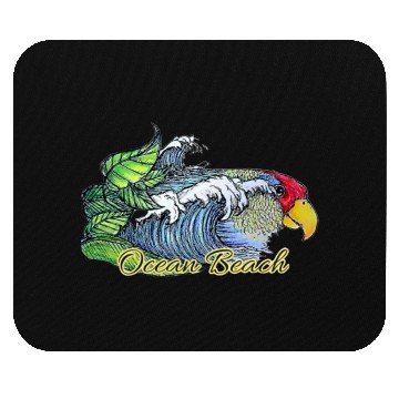 Discover Ocean beach parrot Mouse Pads
