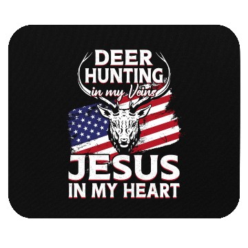 Discover Buck Deer Hunting Hunter Jesus Mouse Pads