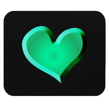 Discover green heart icon glitter green Mouse Pads
