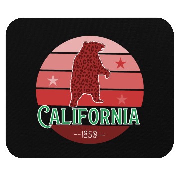 Discover California Bear Flag Mouse Pads