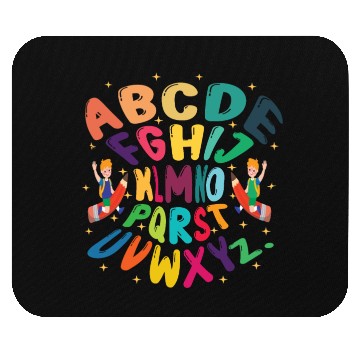 Discover funny kindergarten hi alphabet back to school Mouse Pads