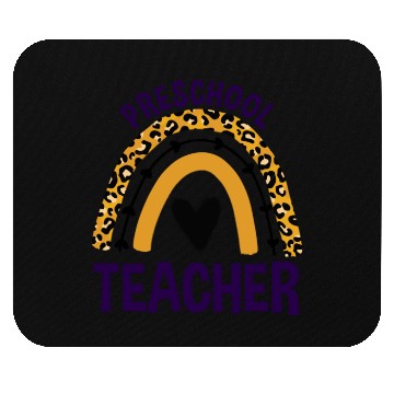 Discover Leopard Rainbow Back To School Preschool Teacher Mouse Pads