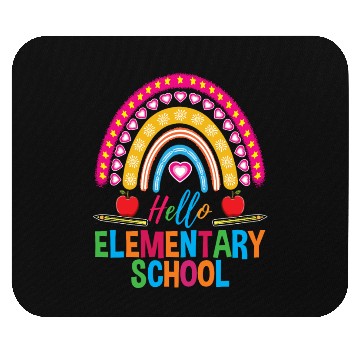 Discover Hello Elementary School Teacher Rainbow Mouse Pads