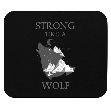 Discover Strong Like A Wolf Mouse Pads