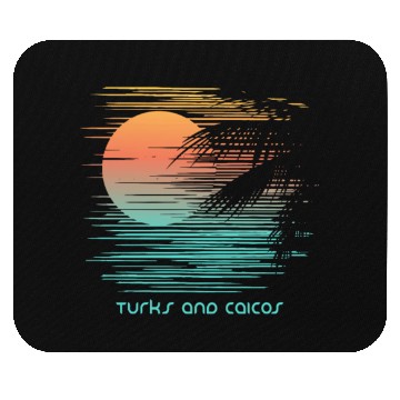 Discover Artistic Turks and Caicos Palm Tree Vacation Mouse Pads