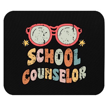 Discover School Counselor Groovy Retro Mouse Pads