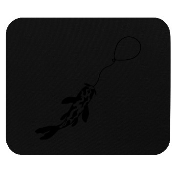 Discover fishing koi fish balloon Mouse Pads