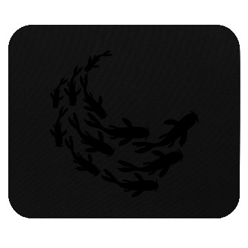 Discover school silhouette koi fish Mouse Pads