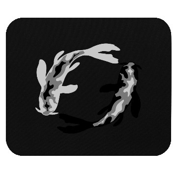 Discover circle design 2 koi Mouse Pads