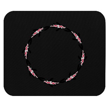 Discover circle koi fish nishikigoi Mouse Pads