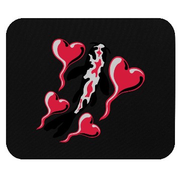 Discover hearts koi fish nishikigoi Mouse Pads