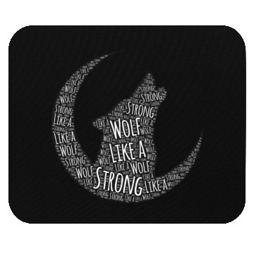 Discover Strong Like A Wolf Mouse Pads