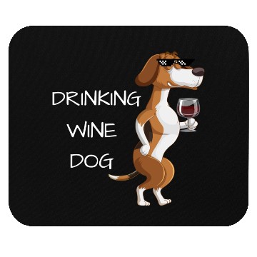 Discover Funny Dogue De Bordeaux Drinking Wine Dog Mouse Pads