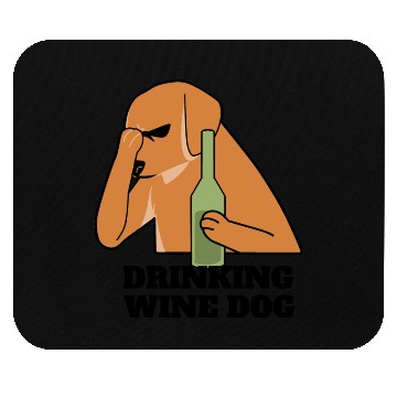 Discover Funny Dogue De Bordeaux Drinking Wine Dog Mouse Pads