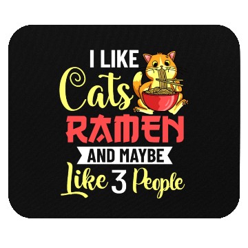 Discover Ramen Cat Bowl Chicken Noodle Soup Japanese Mouse Pads