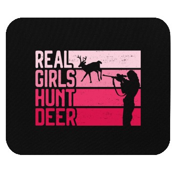 Discover Buck Deer Hunting Hunter Girl Mouse Pads
