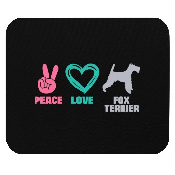 Discover Wire Fox Terrier Mom Peace Love Mouse Pads
